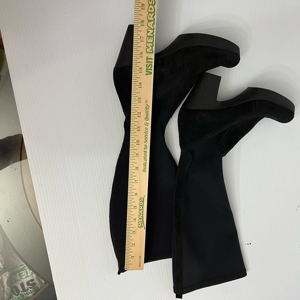 Eric Michael, Black Suede, long Boot, women Size Euro 37,
